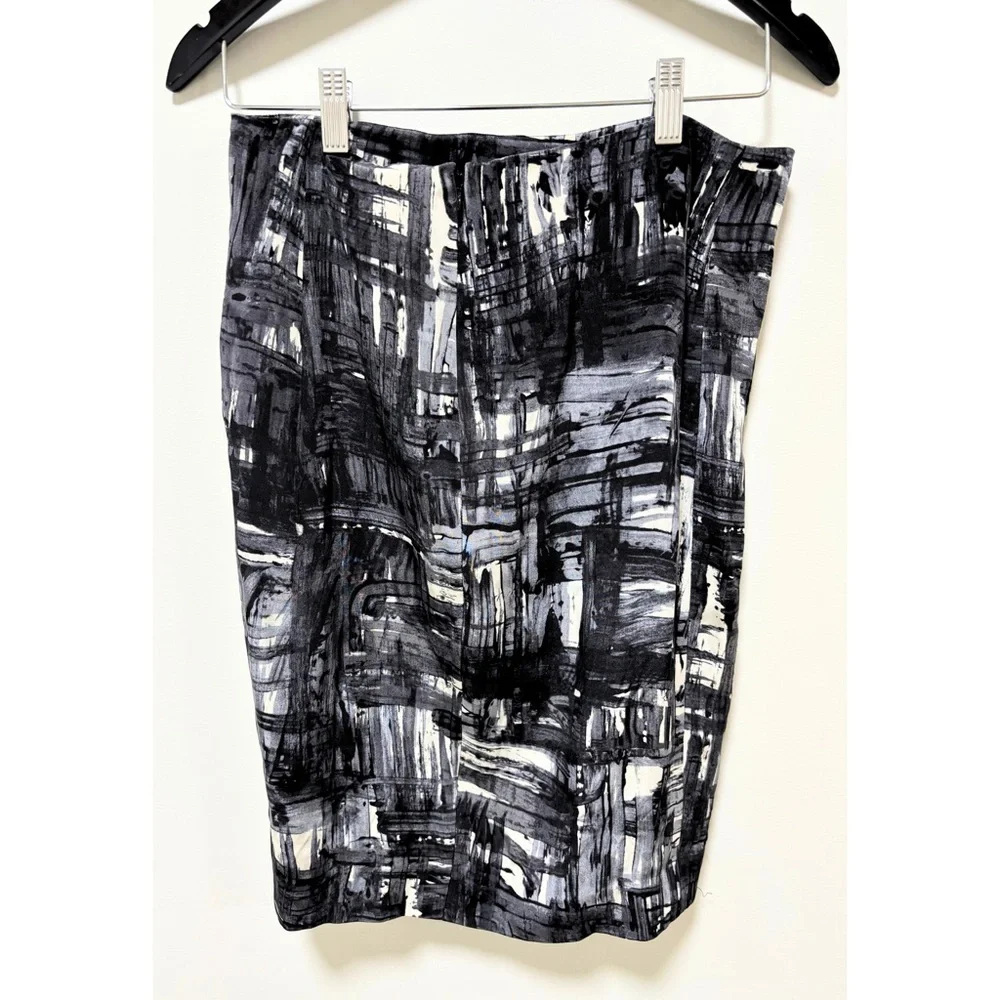 ASO Blair Waldorf in Gossip Girl Vince Abstract Brushstroke Pencil Skirt